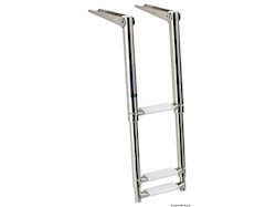 Scaletta inox telescopica stretta 3 gradini bianchi