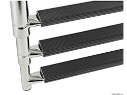 Scaletta inox telescopica stretta 3 gradini neri