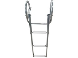 Scaletta 3 gradini bianchi con corrimano