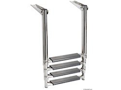 Scaletta telescopica per plancetta con tubi ovali