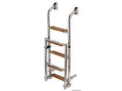 Scaletta inox/legno 5 gradini
