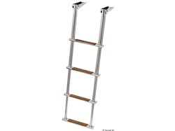 Scalette telescopiche Java con gradini in teak