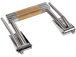 Scaletta Java inox con maniglie 4 gradini teak