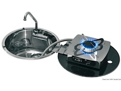 Fornello ribaltabile 1 fuoco+lavello tondo