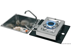 Fornello ribaltabile 1 fuoco+lavello rettangolare