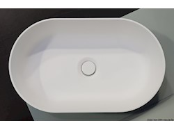 Lavello semiovale in Ocritech bianco 450x260