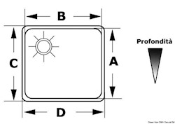 Lavello inox 260 x 325 x 150 mm
