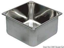 Lavello inox 250 x 360 x 150 mm