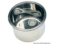 Lavello inox tondo 385 x 180 mm