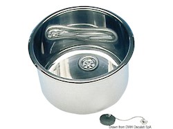 Lavello inox tondo 420 x 180 mm