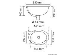 Lavelli ovali in ceramica bianca