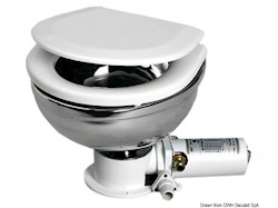 WC elettrico 12 V tazza inox