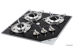 Piano a gas 3 fuochi 400 x 400 mm