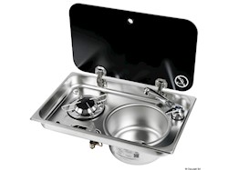 Piano cottura 1 fuoco - lavello DX con miscelatore