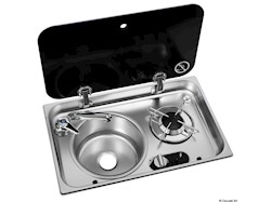 Piano cottura 1 fuoco - lavello SX con miscelatore