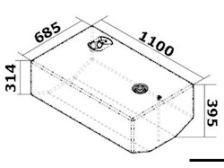 Serbatoio carburante 270 l