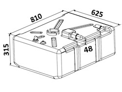 Serbatoio carburante Polietilene 135 l