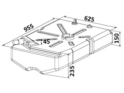 Serbatoio carburante Polietilene 100 l