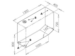 Serbatoio per acqua 345 l sinistro