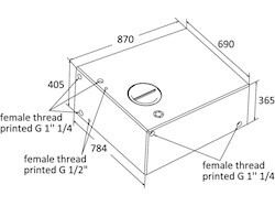 Serbatoio per acqua 230 l