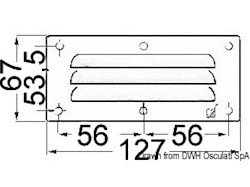 Griglia areazione inox 67 x 127 mm