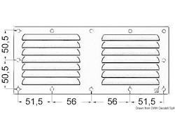 Griglia areazione inox 117 x 232 mm