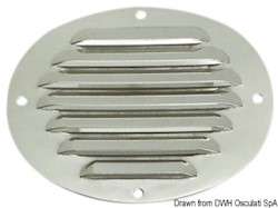 Presa d'aria ovale inox 116 x 128 mm