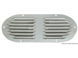 Presa d'aria ovale inox 235 x 118 mm