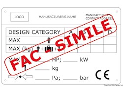 Targhetta per motori entrobordo