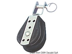 Bozzello sfere 1 puleggia girevole U 6x22