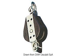 Bozzello sfere 1 puleggia girevole arricavo 8x28