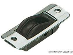 Bozzello incasso 1 puleggia 8x28