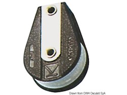 Bozzello 1 puleggia su base piana A