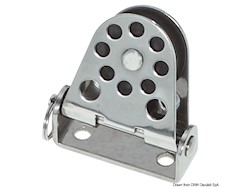 Bozzello verticale pivotante Ø mm 28 per cime mm 4