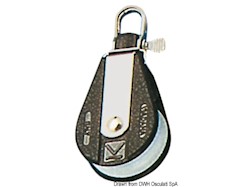 Bozzello Plastinox 1 puleggia fisso/girevole 8x34