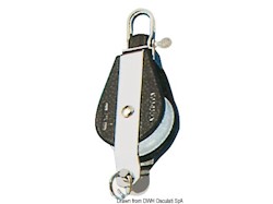 Bozzello Plastinox 1 puleggia fisso/girevole 10x45 con arricavo