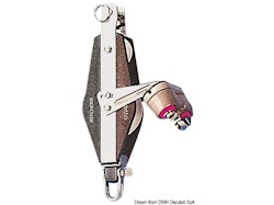 Bozzello Plastinox 2 pulegge violino 10x45 con strozzascotte e arrricavo