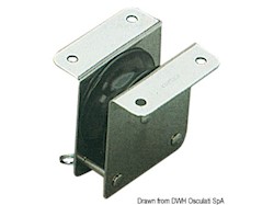 Bozzello inox incasso 1 puleggia 55x12