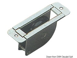 Bozzello inox incasso 1 puleggia 38x8