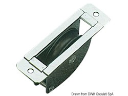 Bozzello incasso 1 puleggia 6x22