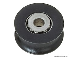 Puleggia in delrin su sfere inox mm 28 Ø 8