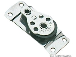 Bozzello inox 1 puleggia piatto 25x6