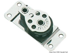 Bozzello inox 1 puleggia piatto 25x8