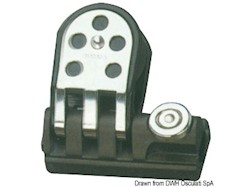 Passascotte con bozzello per rotaia 25/26 mm