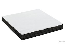 Pannello fonoassorbenti e fonoimpedenti con tessuto in fibra di vetro bianca