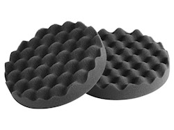 Tamponi in schiuma per lucidatrice nero 150x30 mm (cf da 2 pz) bugnato morbido