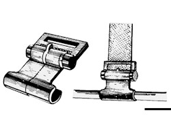 Gancio in plastica per teli