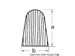 Profilo teak falchetta 28x20 mm