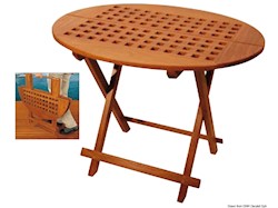 Tavolo teak ovale 80x65x57 cm