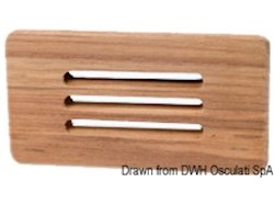 Frontalino protezione teak 125x65 mm